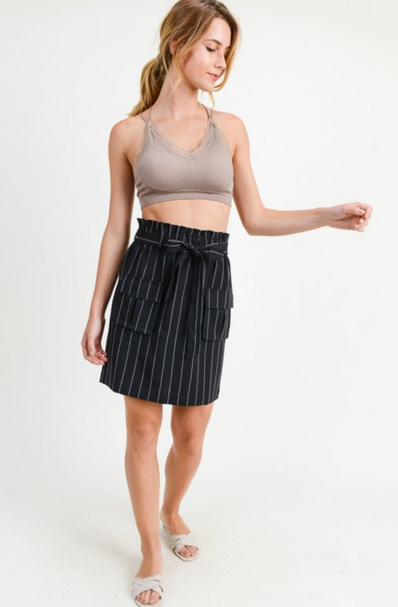 Cassandra PaperBag Skirt in Black