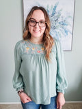Beth Floral Embroidered Top