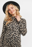 Erika Taupe Leopard Maternity Top