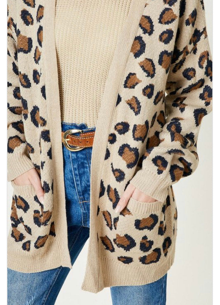 Leopard Knit Cardigan store