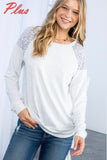 Mikayla Grey Leopard Sweater