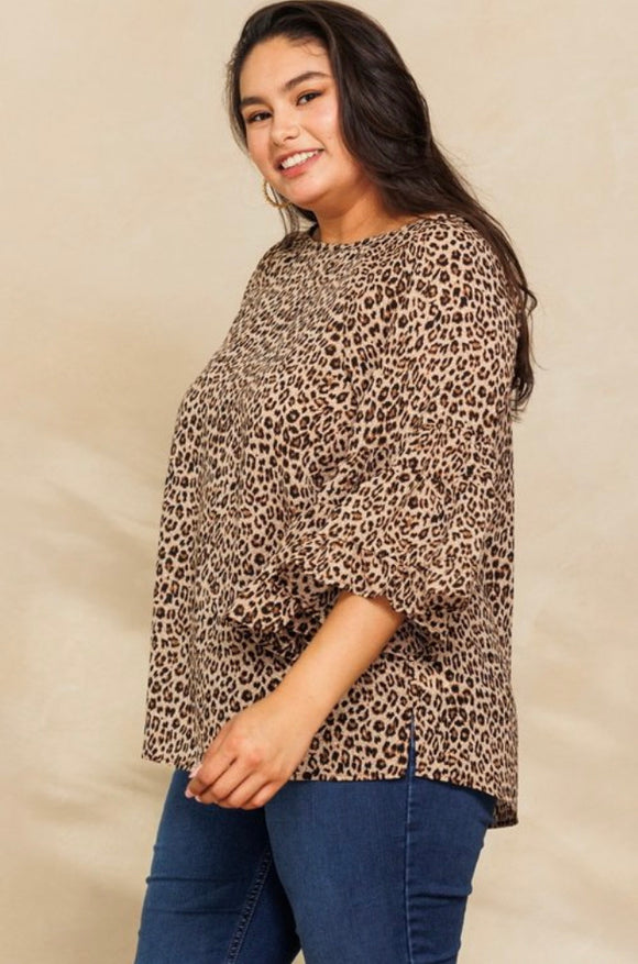Madeline Leopard Dressy Top