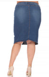 Nicalynn Button Jean skirt